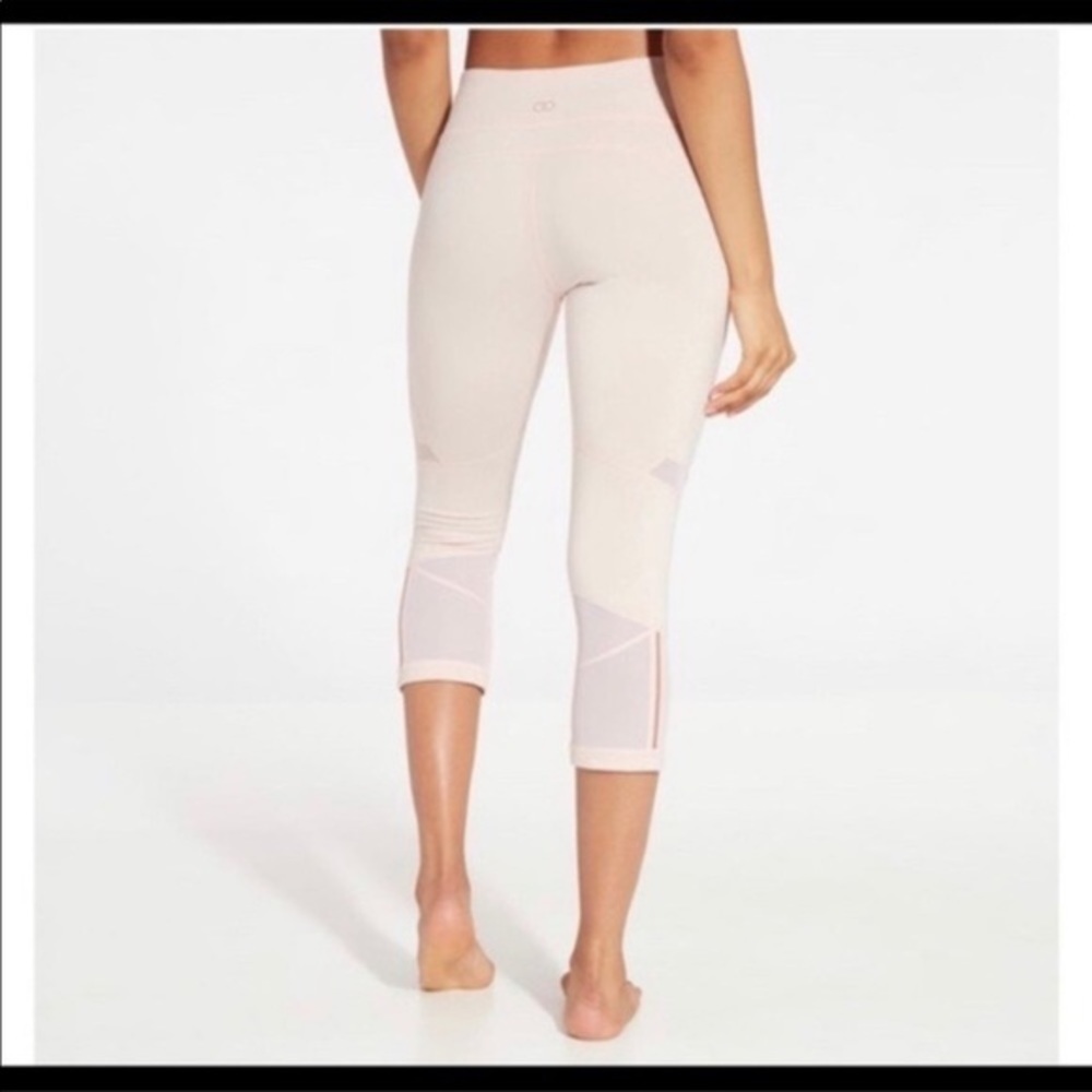 Calia Filament Capris Blush Peach Whip Heather Leggings View 4